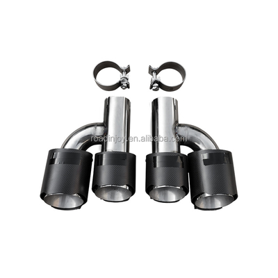 Stainless Steel+ carbon fiber stainless steel exhaust tip for Audi s4/s5/s6 auto spare part